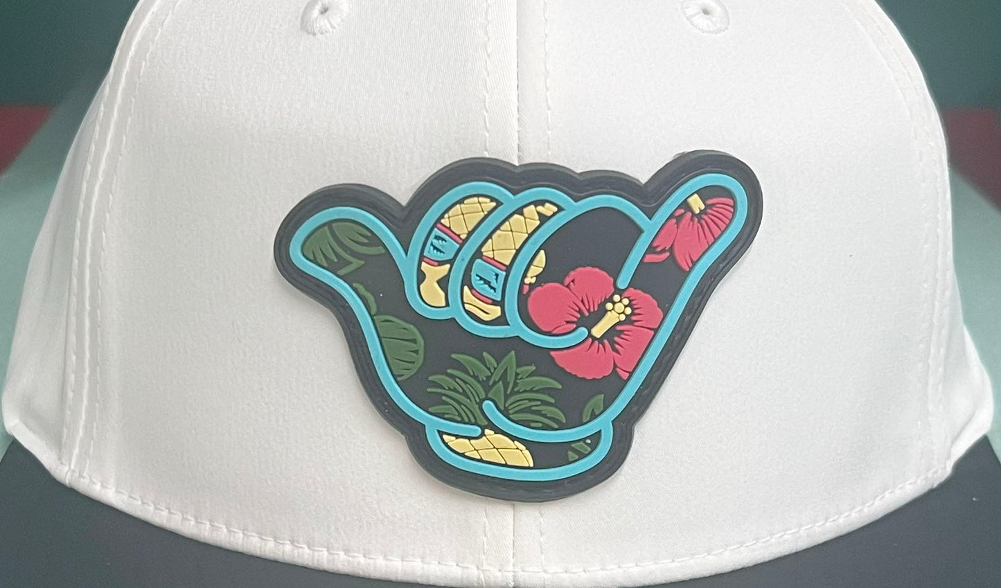 Angry Pineapple PVC Patch Hang Loose - PTS30 White/Black