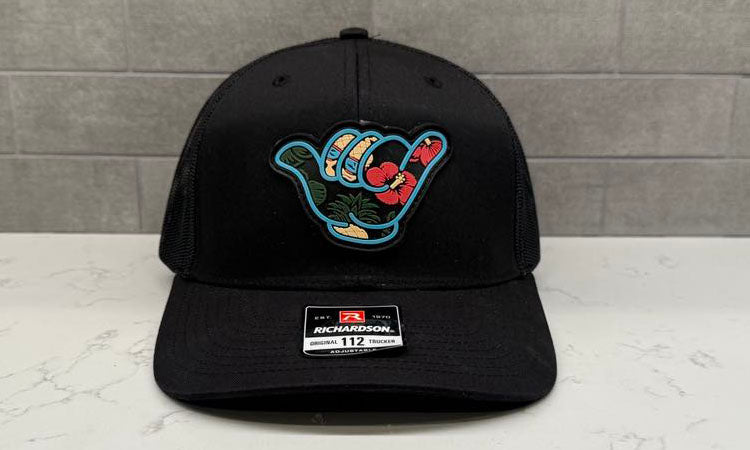 Hawaiian PVC Patch Hang Loose - 112 Snapback Solid Black