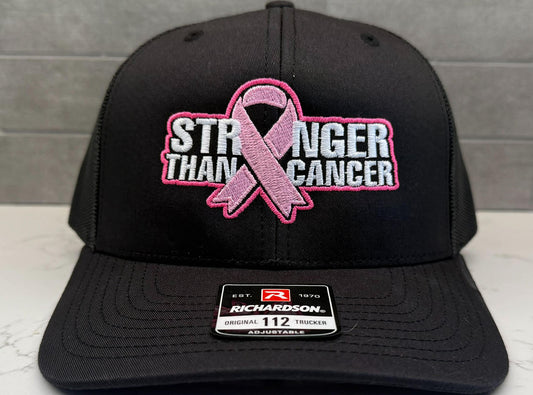 Stronger Than Cancer - Richardson 112 Solid Black