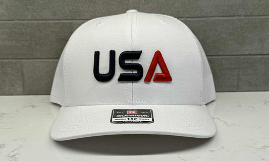 Ryder Cup USA Hat - Richardson 112 Snapback White 3D Puff