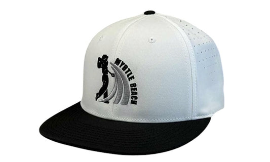 Myrtle Beach Golf Hat - Richardson PTS30 White/Black