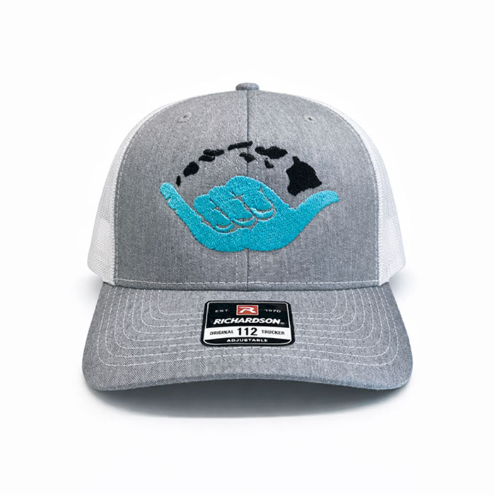 Hawaiian Islands Hang Loose  - Richardson 112 Heather Gray/White