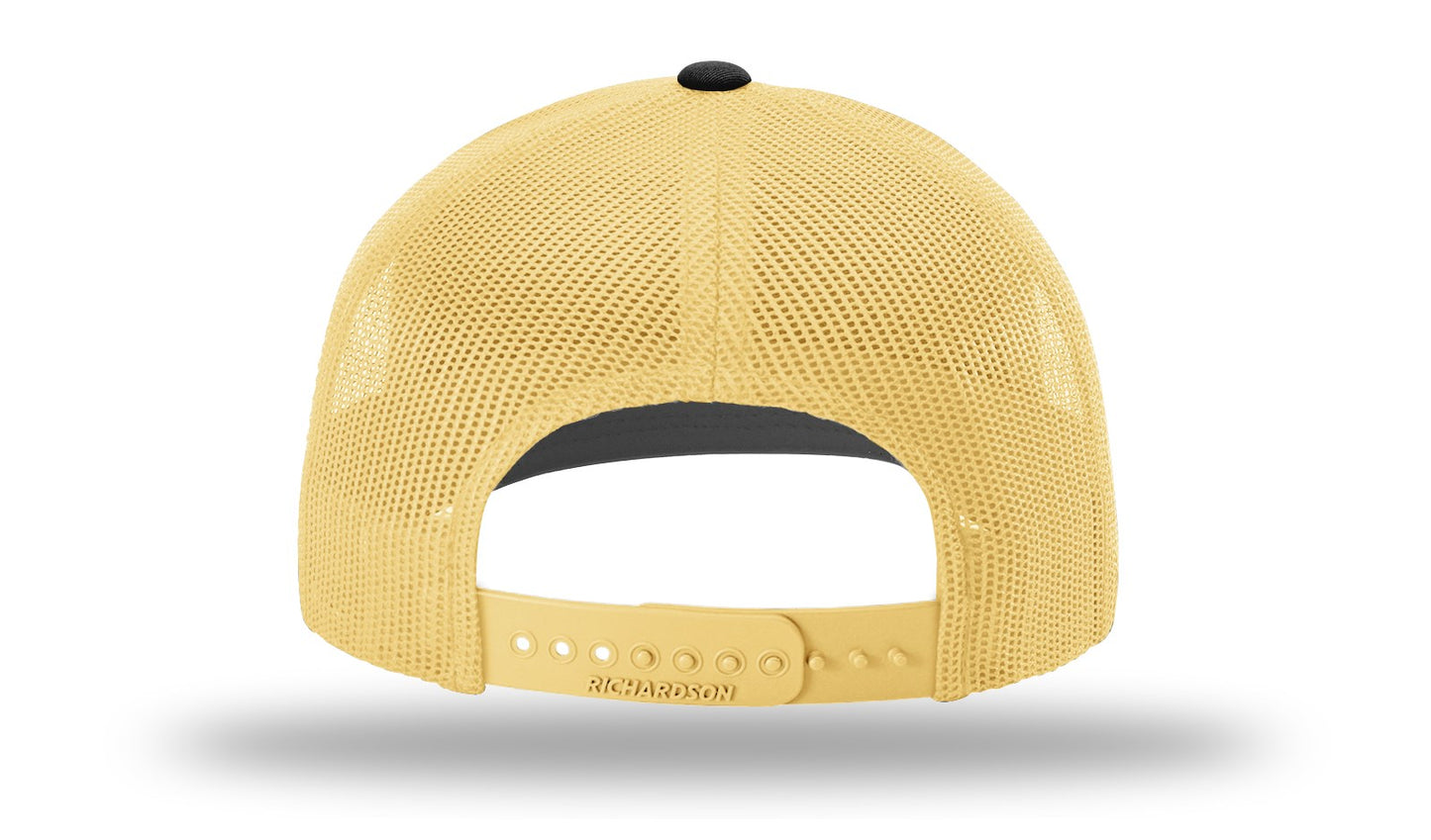 MB Shield - Richardson 112 Snapback - Black/Vegas Gold