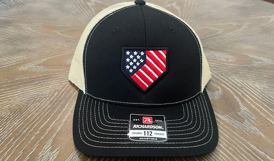 Homeplate USA Flag - R112 Black/Vegas Gold