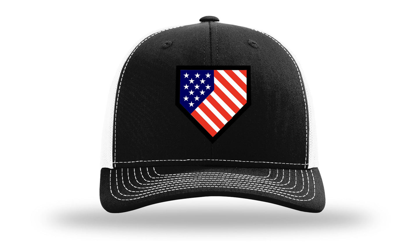 Homeplate USA Flag - R112  Black/White