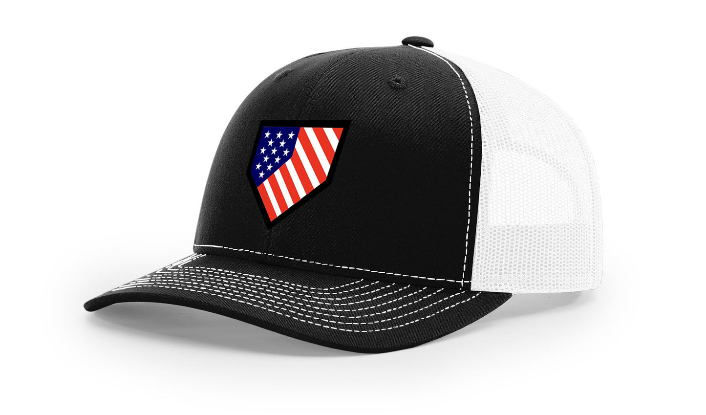 Homeplate USA Flag - R112  Black/White
