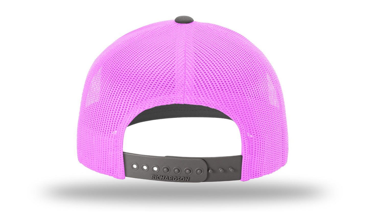 MB Shield - Richardson 112 Snapback - Charcoal/Neon Pink