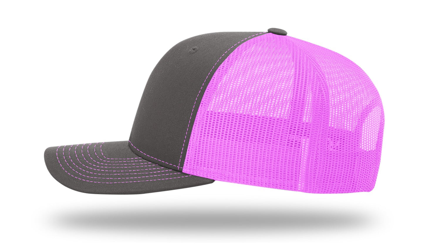 MB Shield - Richardson 112 Snapback - Charcoal/Neon Pink