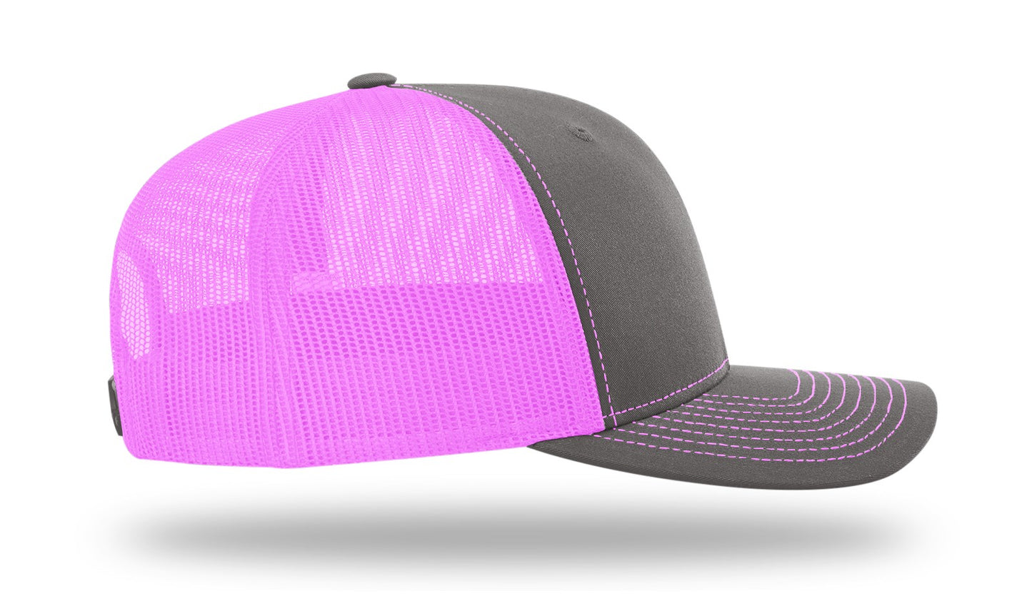 MB Shield - Richardson 112 Snapback - Charcoal/Neon Pink