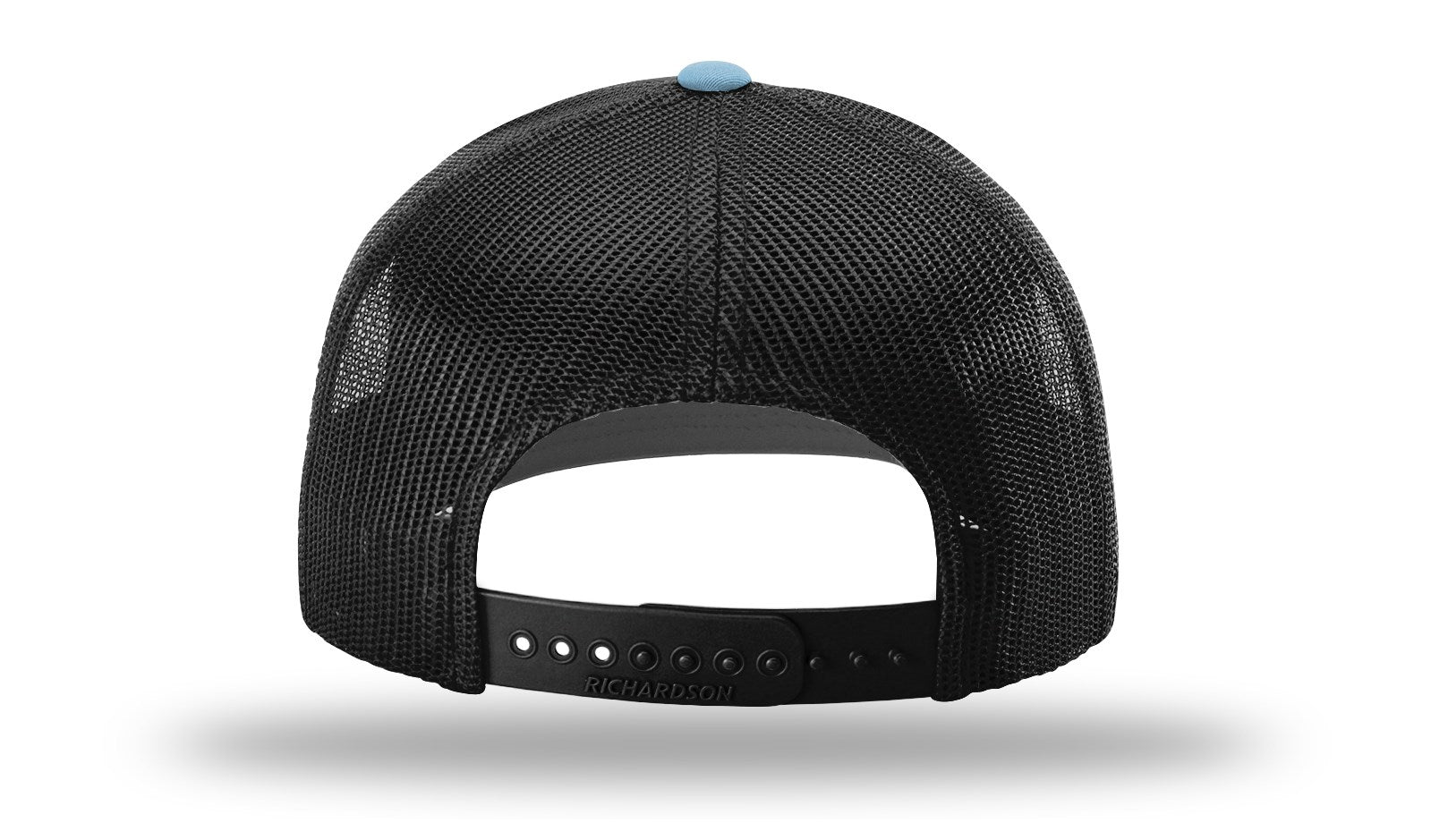 Richardson Columbia Blue & Black Snapback Hat - Adjustable, Structured Mid-Profile Cap With Mesh Back