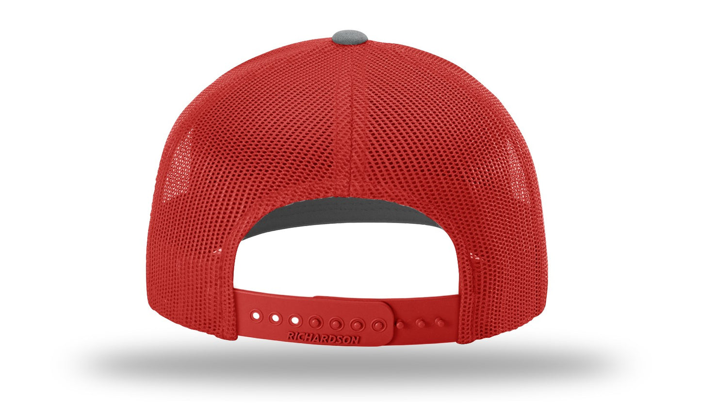 MB Shield - Richardson 112 Snapback - Heather Gray/Red