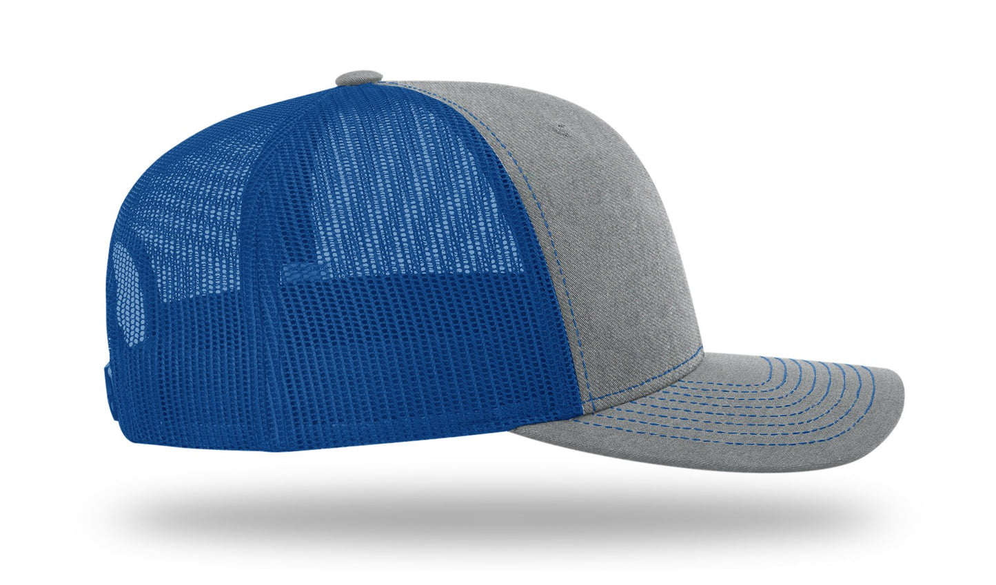 MB Shield - Richardson 112 Snapback - Heather Gray/Royal