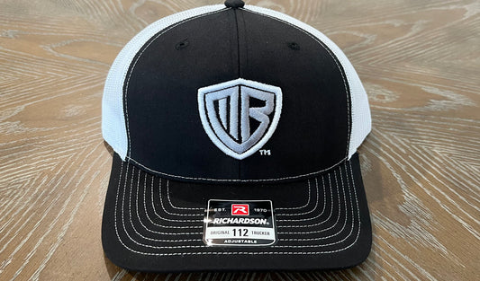 MB Shield - Richardson 112 Snapback - Black/White with Silver MB