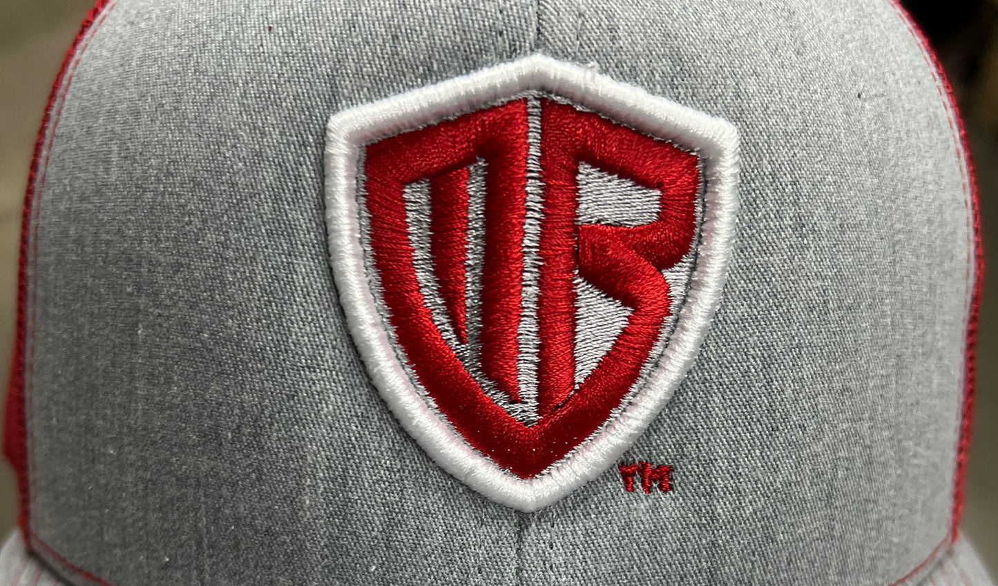 MB Shield - Richardson 112 Snapback - Heather Gray/Red