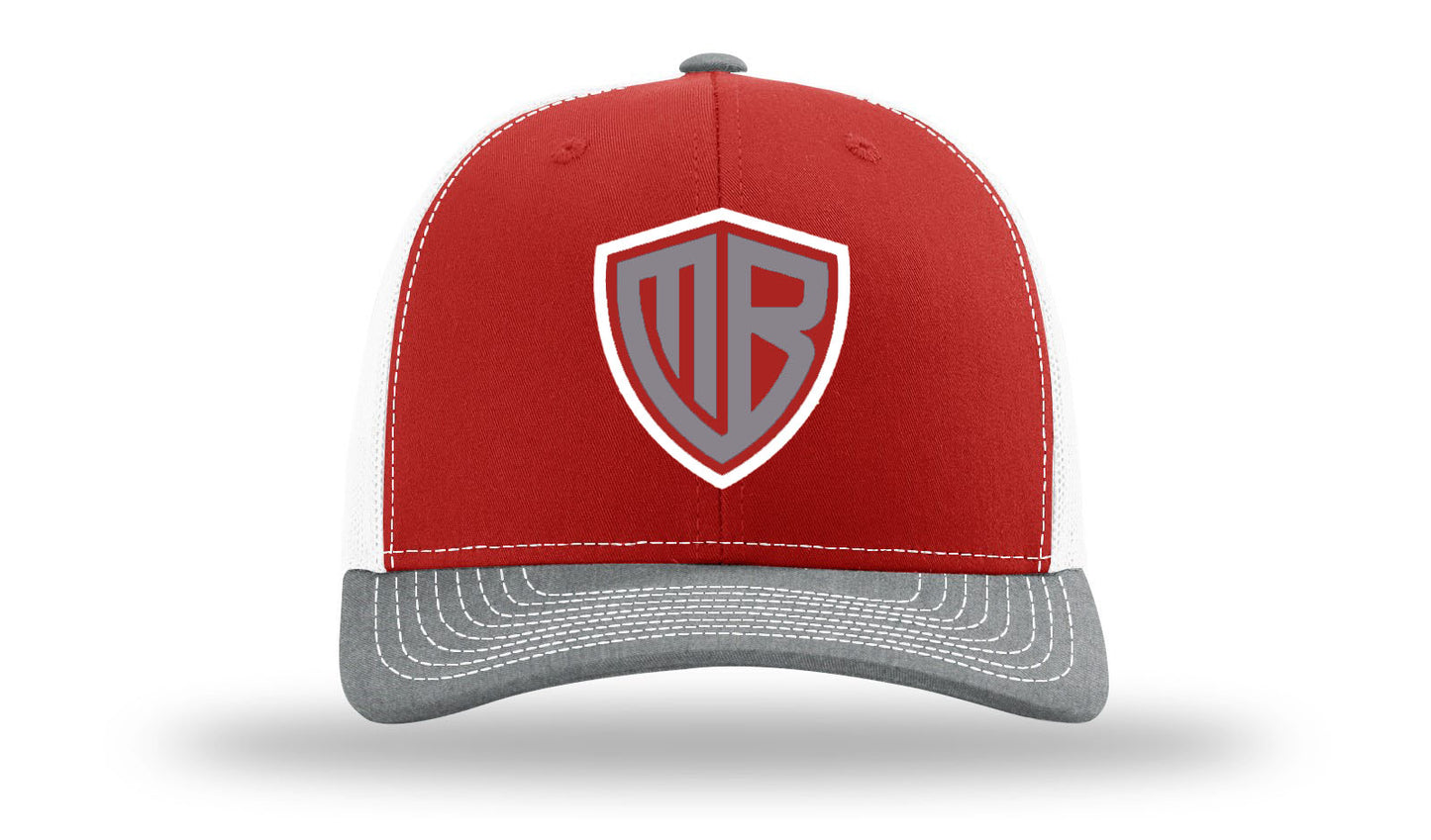 MB Shield - Richardson 112 Snapback - Red/White/Silver