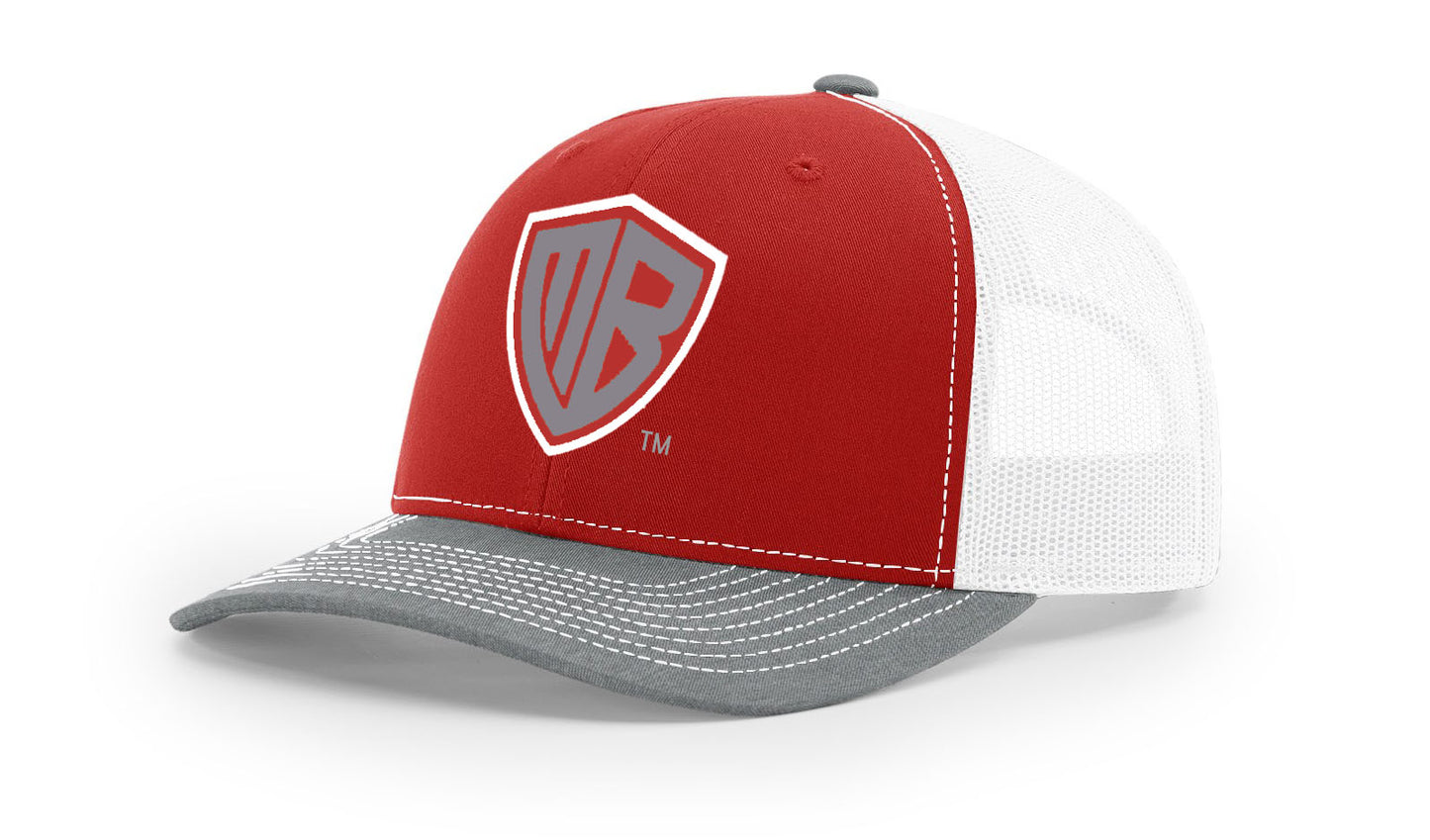 MB Shield - Richardson 112 Snapback - Red/White/Silver