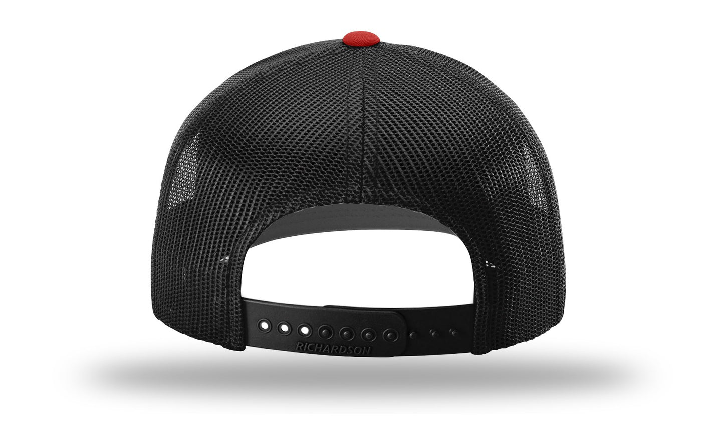 MB Shield 3D Puff  - R112 Snapback - Red/Black