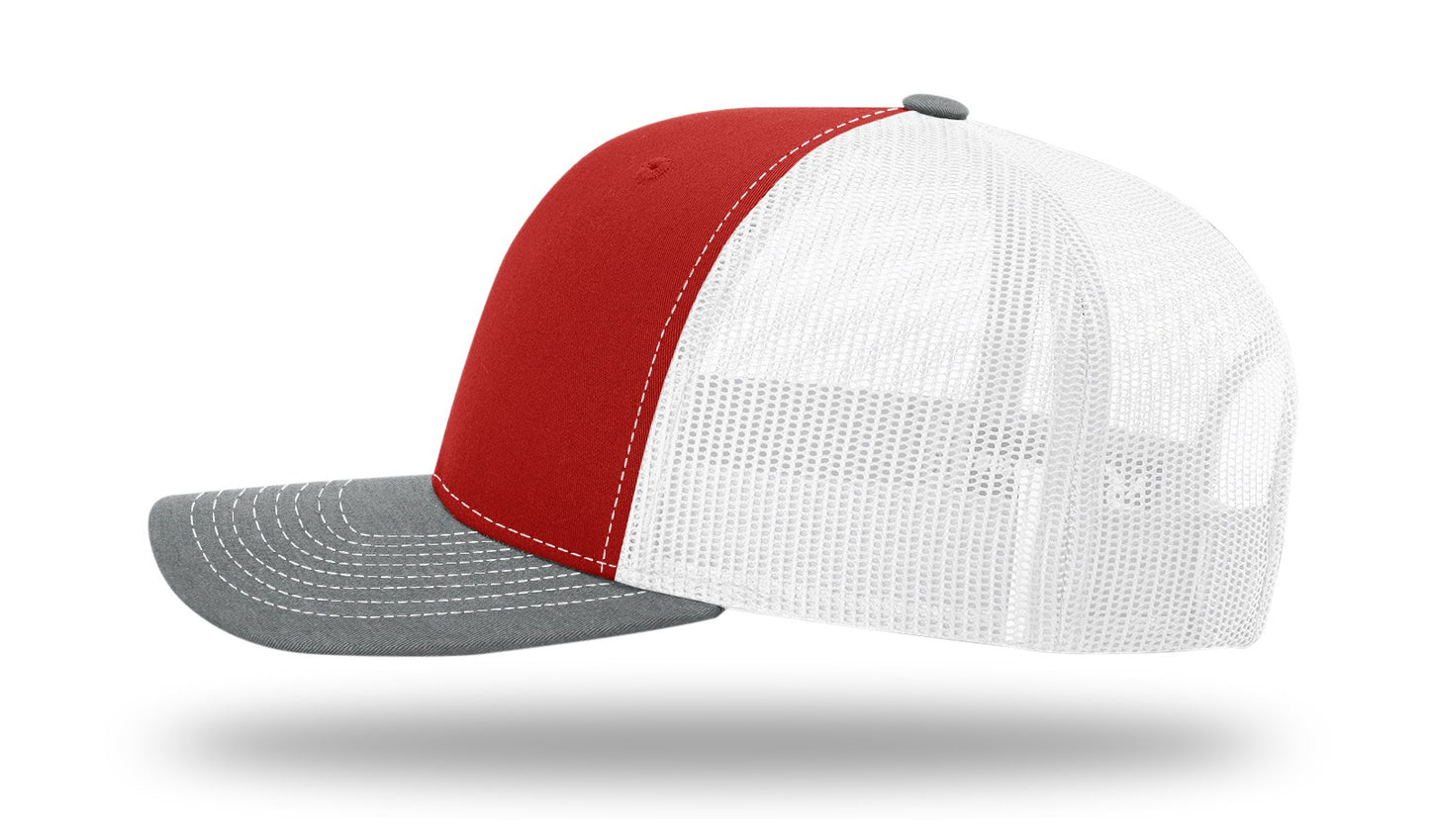 MB Shield - Richardson 112 Snapback - Red/White/Silver