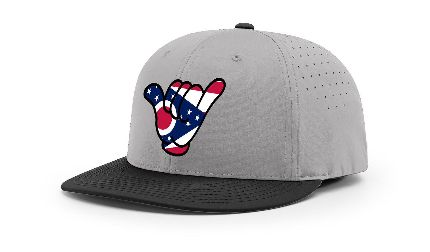 Hang Loose Hand Ohio Flag - PTS30 Gray/Black