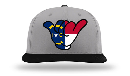 Hang Loose Hand State Flag - PTS30 Gray/Black North Carolina